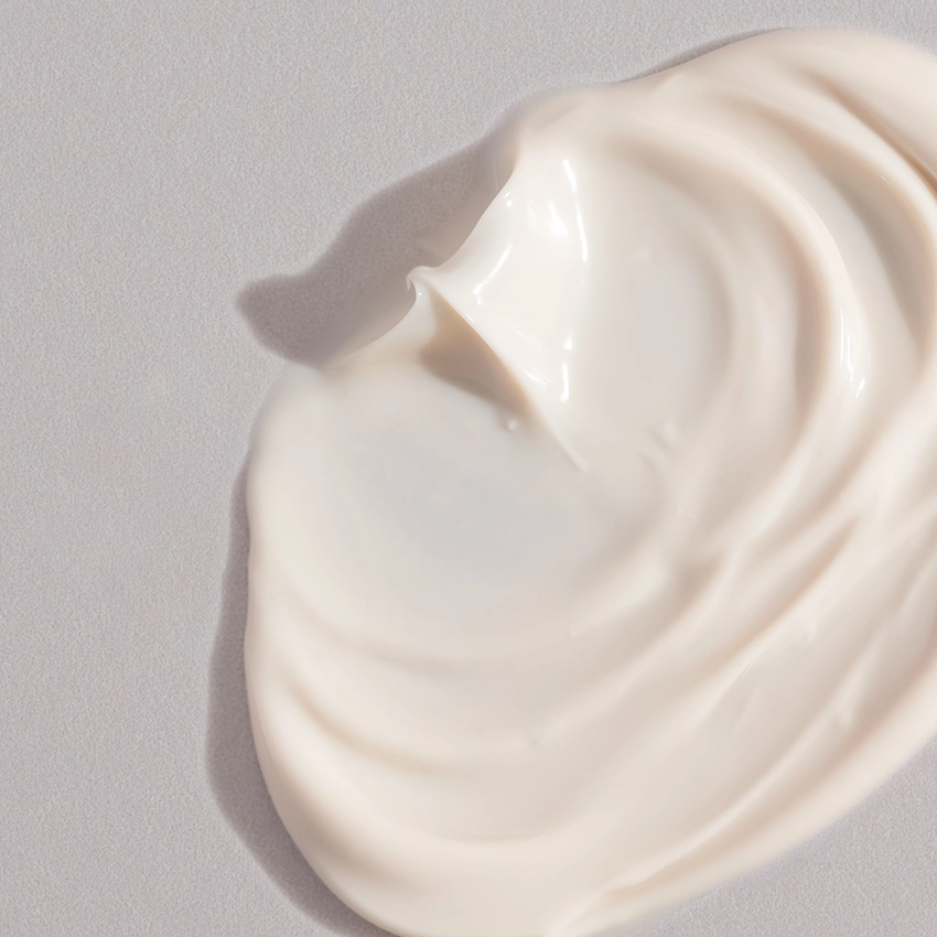 Nahaufnahme Textur - Trawenmoor Balance Cream weiße Cremetextur